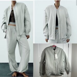 Zara oversized medium bomber coat